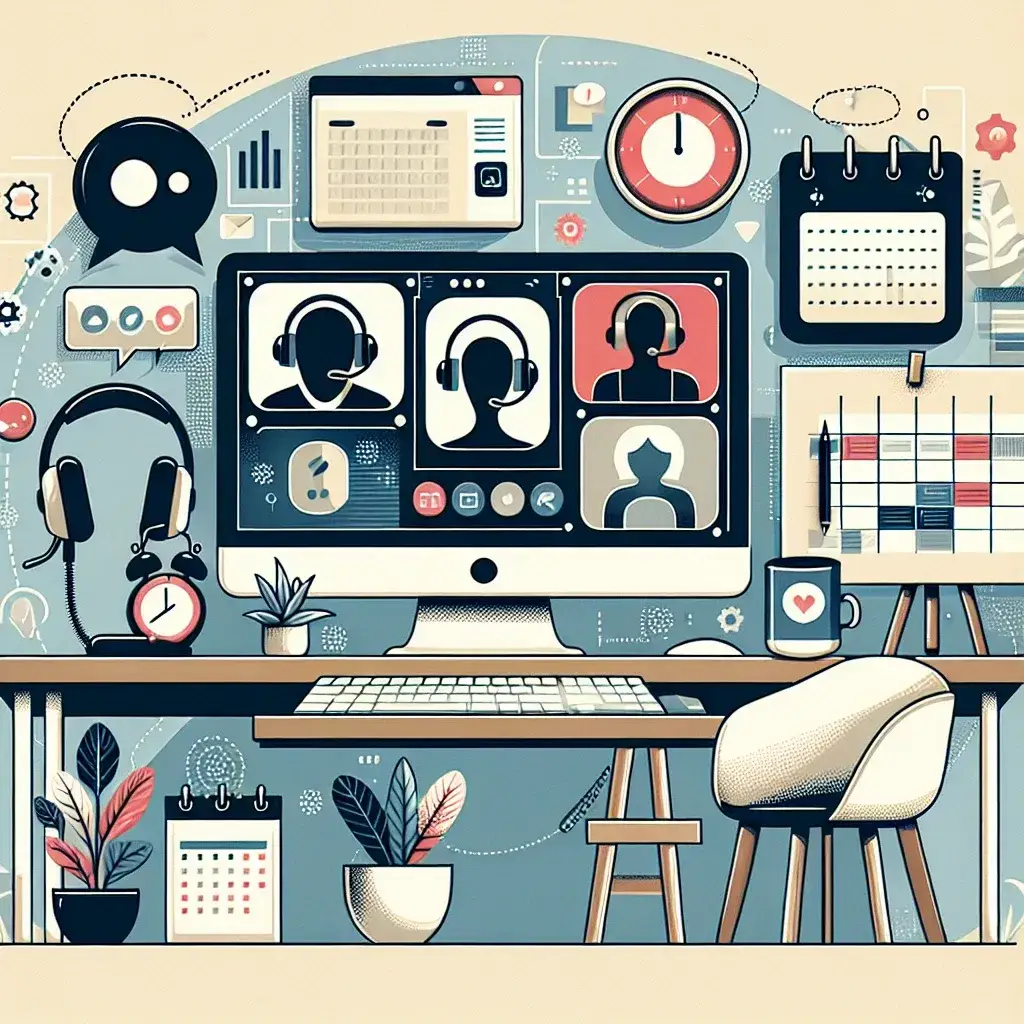 "Essential remote work tools for increased productivity and collaboration - featured image showcasing a modern home office setup with a laptop, notepad, and productivity apps displayed on the screen."